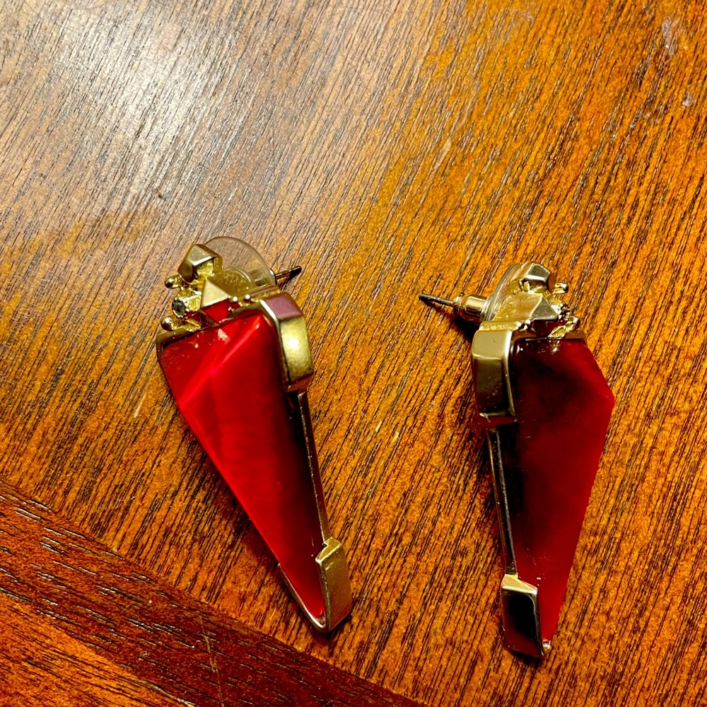 Kendra Scott Honor Earrings - Red Bordeaux Tiger’s Eye stone